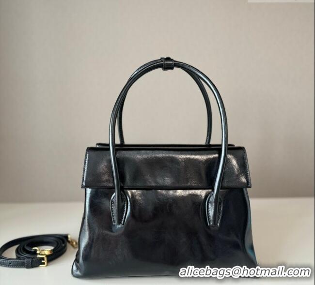 Famous Brand Miu Miu Solitaire leather bag 5BA302 Black 2025
