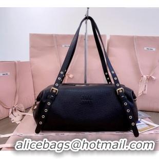 Super Quality Miu Miu Lambskin Leather Shoulder Bag 5BC190 Black 2025