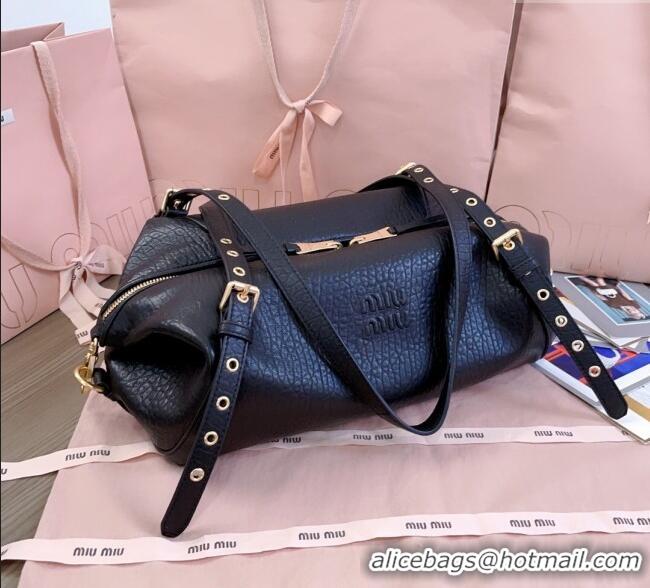 Super Quality Miu Miu Lambskin Leather Shoulder Bag 5BC190 Black 2025