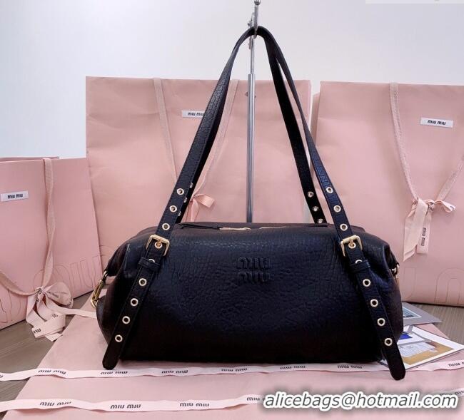 Super Quality Miu Miu Lambskin Leather Shoulder Bag 5BC190 Black 2025