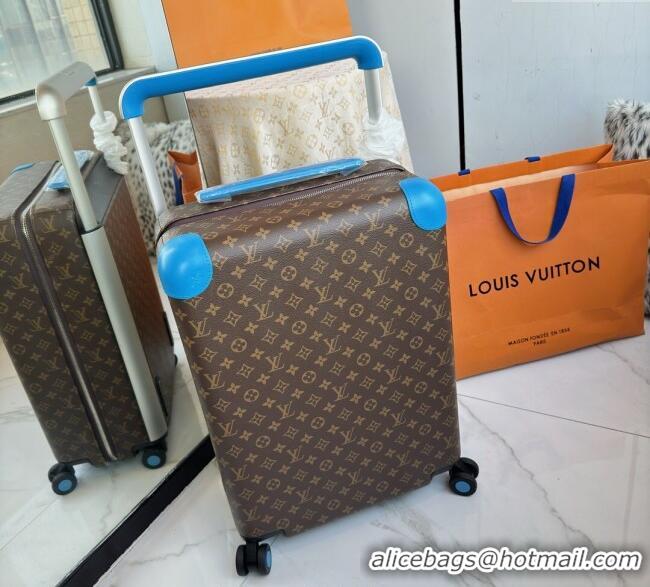 Luxury Cheap Louis Vuitton Horizon 55 Rolling Suitcase Luggage Travel Bag in Monogram Edlipse Canvas L6032 Blue 2025