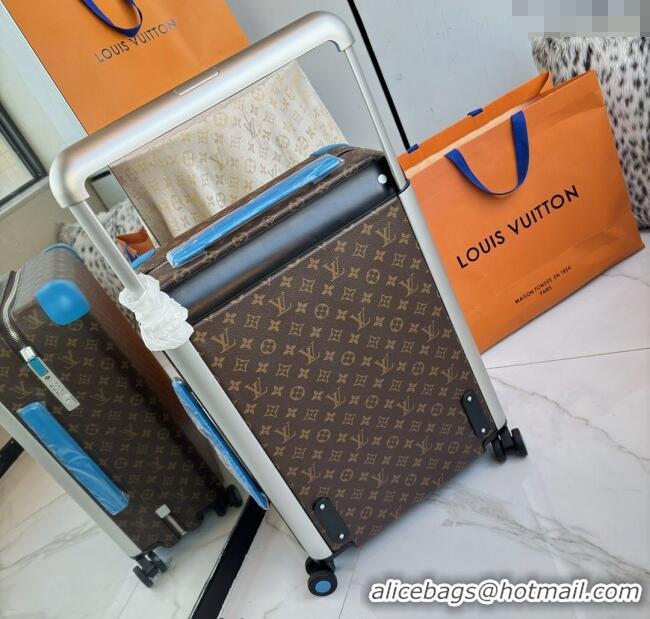 Luxury Cheap Louis Vuitton Horizon 55 Rolling Suitcase Luggage Travel Bag in Monogram Edlipse Canvas L6032 Blue 2025