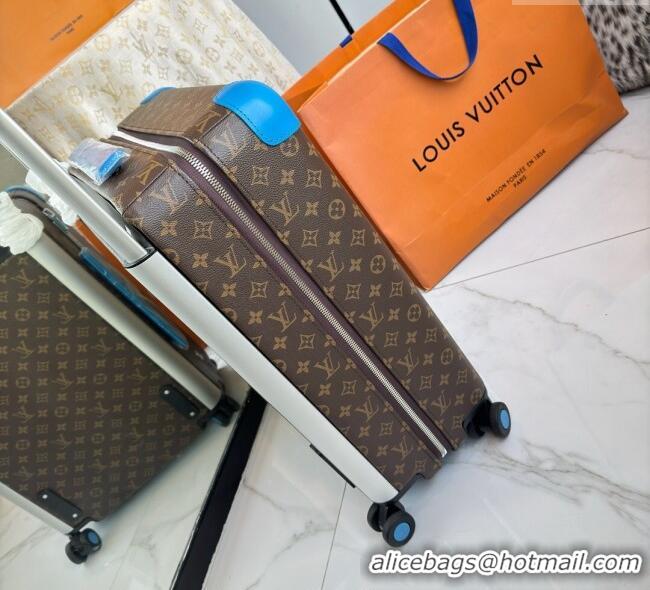 Luxury Cheap Louis Vuitton Horizon 55 Rolling Suitcase Luggage Travel Bag in Monogram Edlipse Canvas L6032 Blue 2025