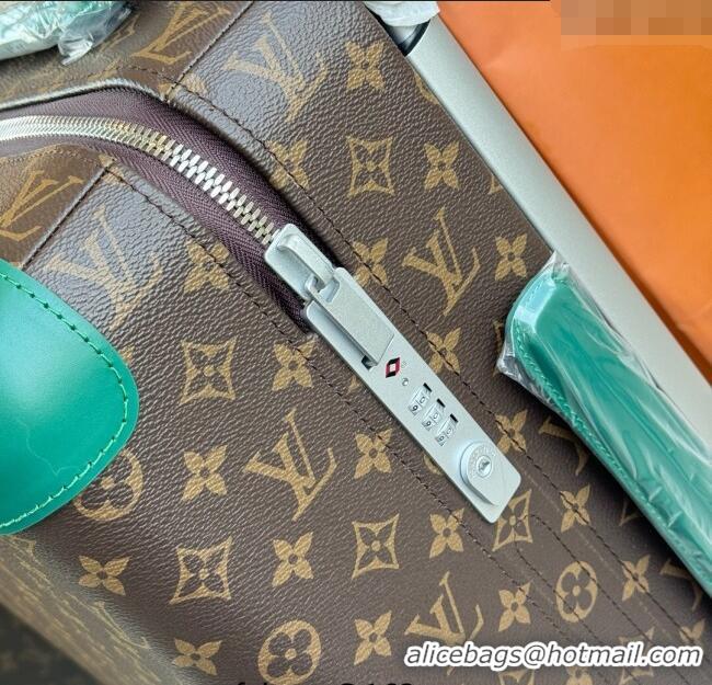 Well Crafted Louis Vuitton Horizon 55 Rolling Suitcase Luggage Travel Bag in Monogram Edlipse Canvas L6032 Green 2025