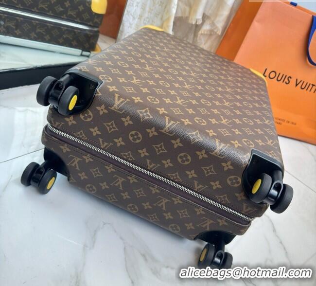 Top Design Louis Vuitton Horizon 55 Rolling Suitcase Luggage Travel Bag in Monogram Edlipse Canvas L6032 Yellow 2025
