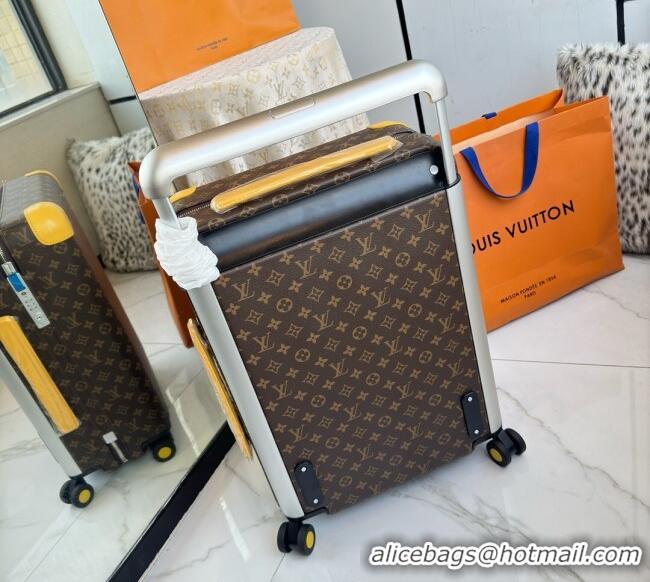 Top Design Louis Vuitton Horizon 55 Rolling Suitcase Luggage Travel Bag in Monogram Edlipse Canvas L6032 Yellow 2025