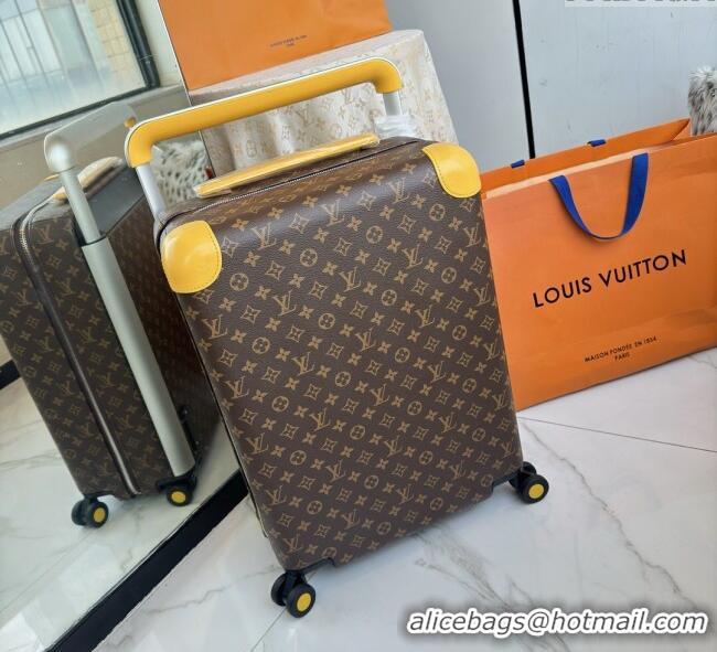 Top Design Louis Vuitton Horizon 55 Rolling Suitcase Luggage Travel Bag in Monogram Edlipse Canvas L6032 Yellow 2025