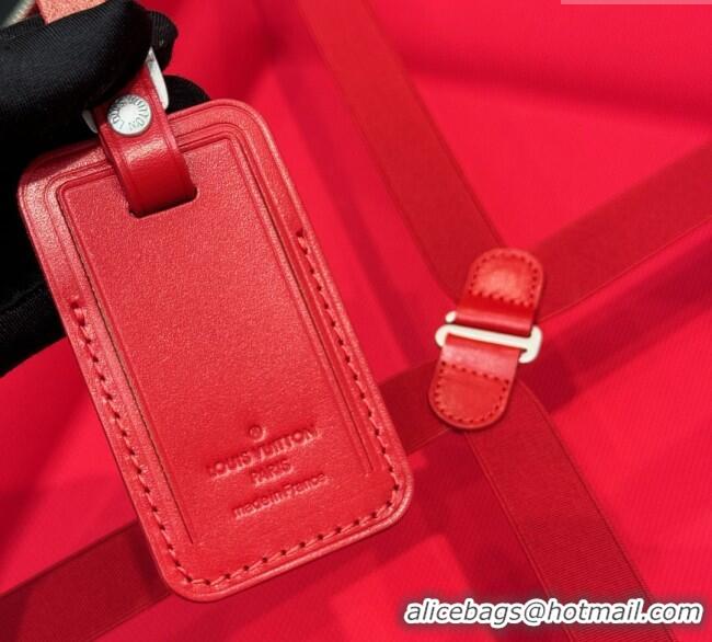 Grade Quality Louis Vuitton Horizon 55 Rolling Suitcase Luggage Travel Bag in Monogram Edlipse Canvas L6032 Red 2025