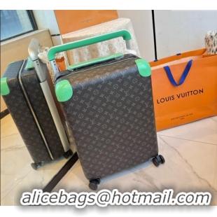 Best Product Louis Vuitton Horizon 55 Rolling Suitcase Luggage Travel Bag in Monogram Edlipse Canvas L6032 Light Green 2