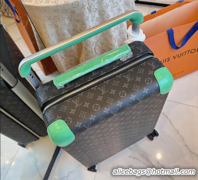 Best Product Louis Vuitton Horizon 55 Rolling Suitcase Luggage Travel Bag in Monogram Edlipse Canvas L6032 Light Green 2