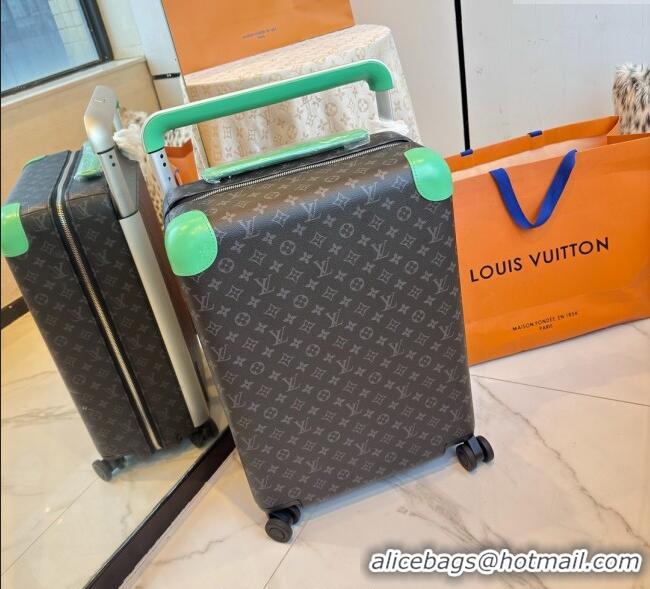 Best Product Louis Vuitton Horizon 55 Rolling Suitcase Luggage Travel Bag in Monogram Edlipse Canvas L6032 Light Green 2