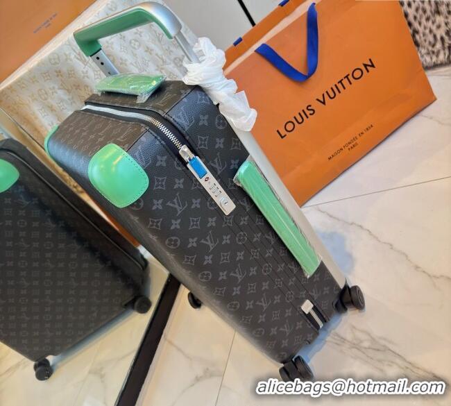 Best Product Louis Vuitton Horizon 55 Rolling Suitcase Luggage Travel Bag in Monogram Edlipse Canvas L6032 Light Green 2