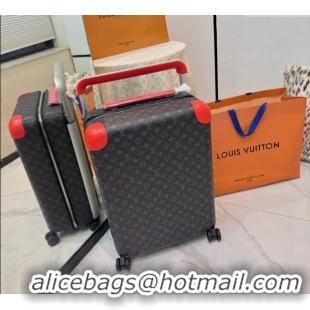 Buy Discount Louis Vuitton Horizon 55 Rolling Suitcase Luggage Travel Bag in Monogram Edlipse Canvas L6032 Orange 2025
