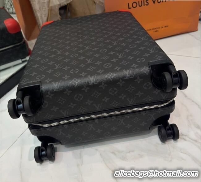 Buy Discount Louis Vuitton Horizon 55 Rolling Suitcase Luggage Travel Bag in Monogram Edlipse Canvas L6032 Orange 2025