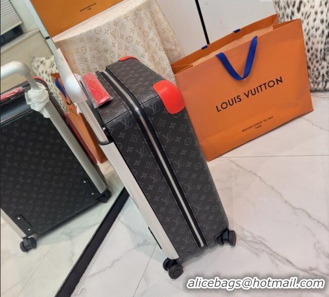 Buy Discount Louis Vuitton Horizon 55 Rolling Suitcase Luggage Travel Bag in Monogram Edlipse Canvas L6032 Orange 2025