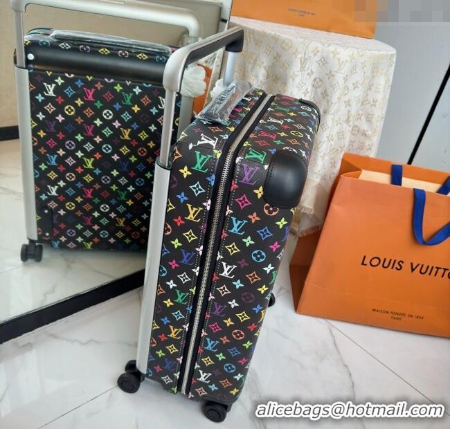 New Discount Louis Vuitton LV x TM Horizon 55 Rolling Suitcase Luggage Travel Bag in Monogram Canvas L6033 Black/Multico