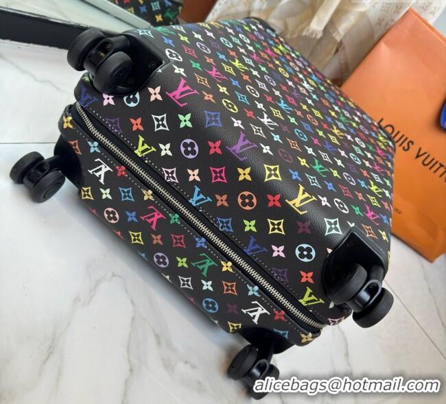 New Discount Louis Vuitton LV x TM Horizon 55 Rolling Suitcase Luggage Travel Bag in Monogram Canvas L6033 Black/Multico