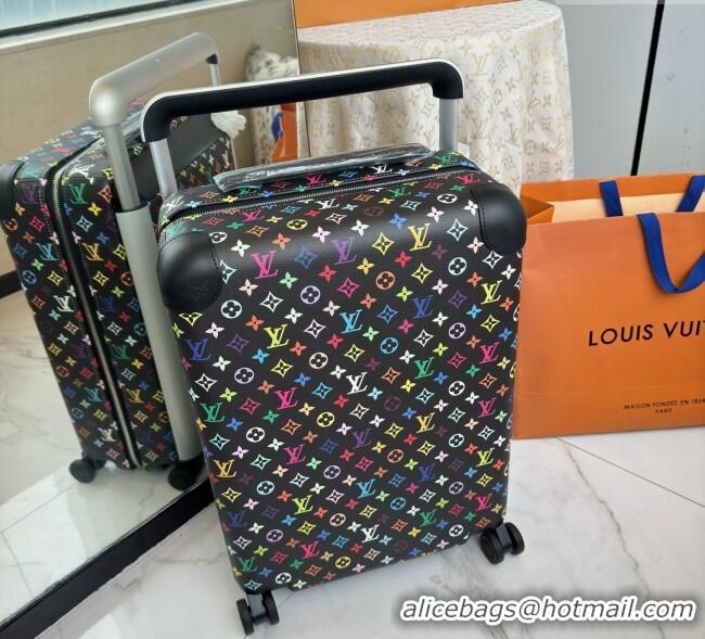 New Discount Louis Vuitton LV x TM Horizon 55 Rolling Suitcase Luggage Travel Bag in Monogram Canvas L6033 Black/Multico