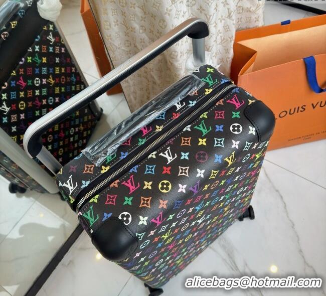 New Discount Louis Vuitton LV x TM Horizon 55 Rolling Suitcase Luggage Travel Bag in Monogram Canvas L6033 Black/Multico