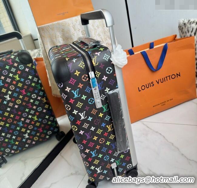 New Discount Louis Vuitton LV x TM Horizon 55 Rolling Suitcase Luggage Travel Bag in Monogram Canvas L6033 Black/Multico