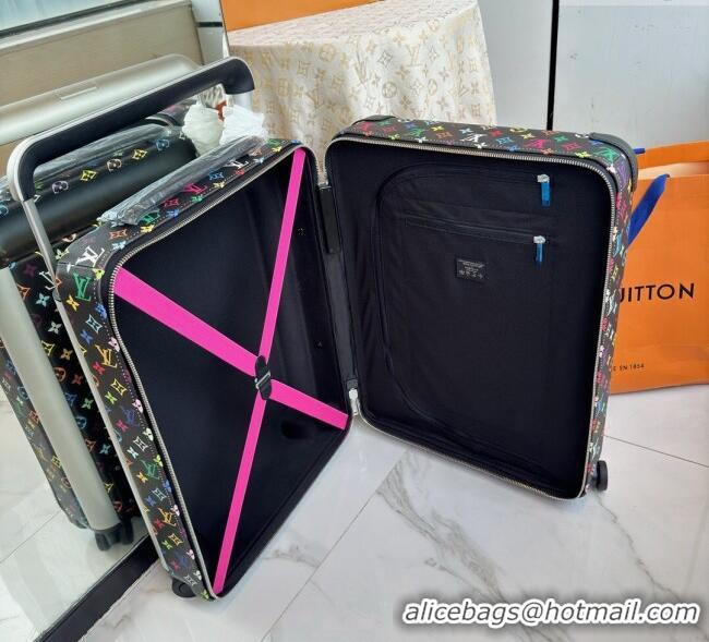 New Discount Louis Vuitton LV x TM Horizon 55 Rolling Suitcase Luggage Travel Bag in Monogram Canvas L6033 Black/Multico