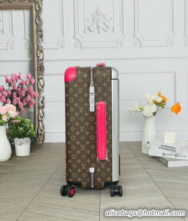 Top Grade Louis Vuitton Horizon 55 Rolling Suitcase Luggage Travel Bag in Monogram Canvas L6032 Dark Pink 2025