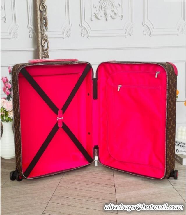 Top Grade Louis Vuitton Horizon 55 Rolling Suitcase Luggage Travel Bag in Monogram Canvas L6032 Dark Pink 2025