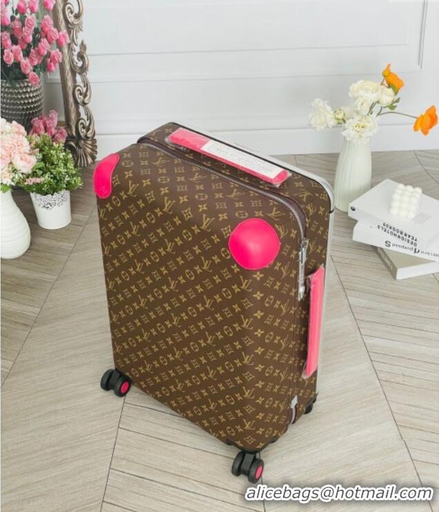 Top Grade Louis Vuitton Horizon 55 Rolling Suitcase Luggage Travel Bag in Monogram Canvas L6032 Dark Pink 2025