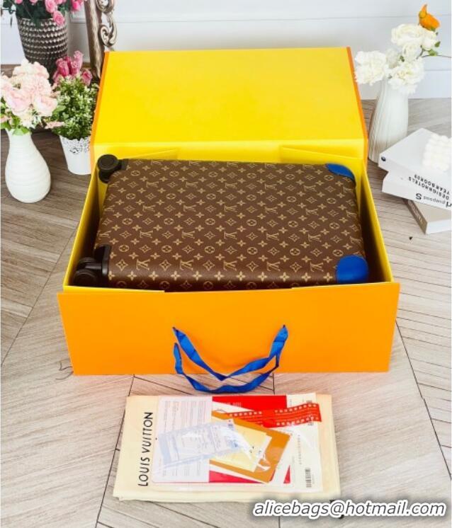 Best Price Louis Vuitton Horizon 55 Rolling Suitcase Luggage Travel Bag in Monogram Canvas 0926 Blue 2025