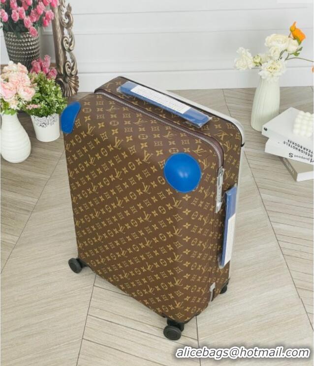 Best Price Louis Vuitton Horizon 55 Rolling Suitcase Luggage Travel Bag in Monogram Canvas 0926 Blue 2025
