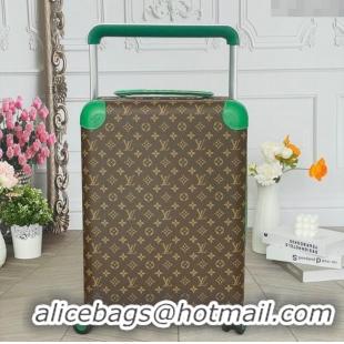 Luxury Cheap Louis Vuitton Horizon 55 Rolling Suitcase Luggage Travel Bag in Monogram Canvas 0926 Green 2025