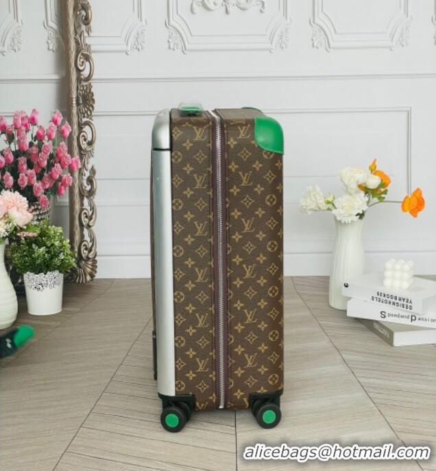 Luxury Cheap Louis Vuitton Horizon 55 Rolling Suitcase Luggage Travel Bag in Monogram Canvas 0926 Green 2025