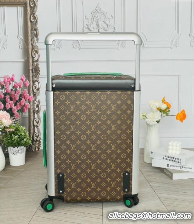 Luxury Cheap Louis Vuitton Horizon 55 Rolling Suitcase Luggage Travel Bag in Monogram Canvas 0926 Green 2025