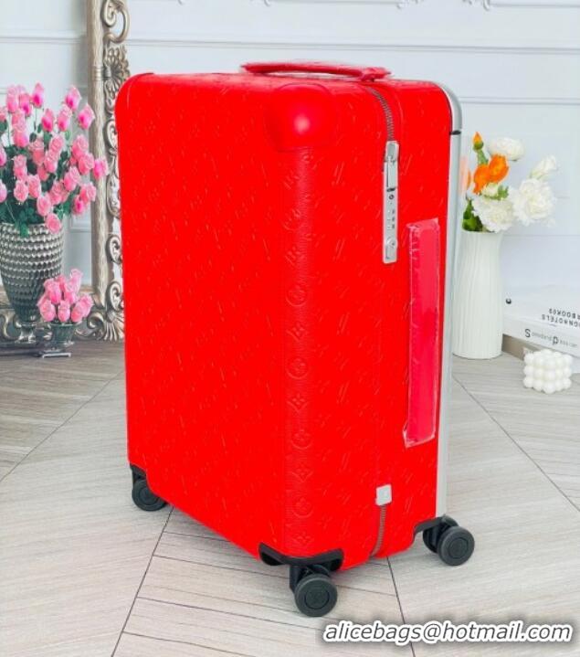 Hot Style Louis Vuitton Horizon 55 Rolling Suitcase Luggage Travel Bag in Monogram Leather 0926 Red 2025