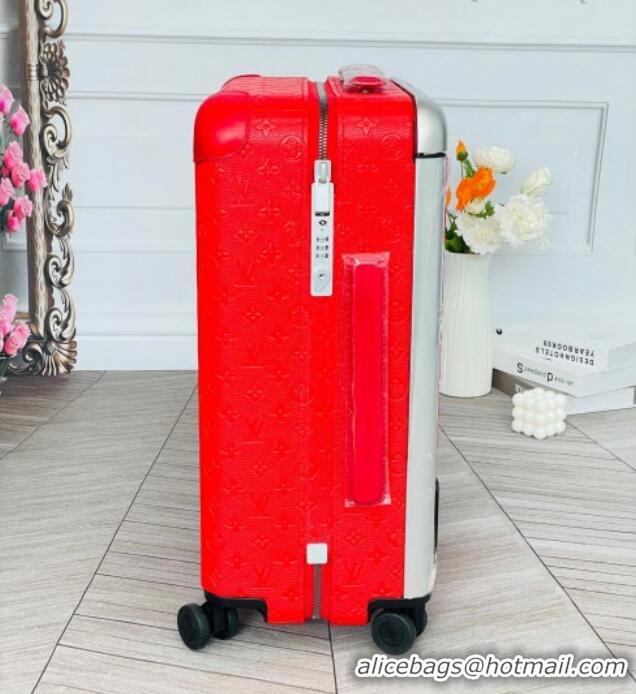 Hot Style Louis Vuitton Horizon 55 Rolling Suitcase Luggage Travel Bag in Monogram Leather 0926 Red 2025