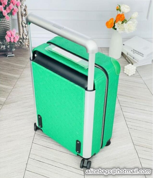 Top Design Louis Vuitton Horizon 55 Rolling Suitcase Luggage Travel Bag in Monogram Leather 0926 Green 2025