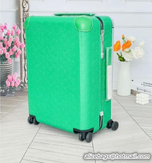 Top Design Louis Vuitton Horizon 55 Rolling Suitcase Luggage Travel Bag in Monogram Leather 0926 Green 2025