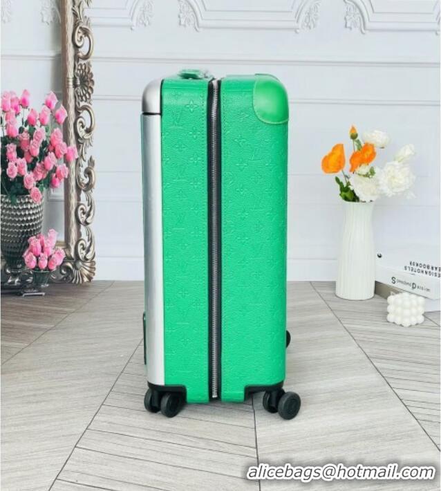 Top Design Louis Vuitton Horizon 55 Rolling Suitcase Luggage Travel Bag in Monogram Leather 0926 Green 2025