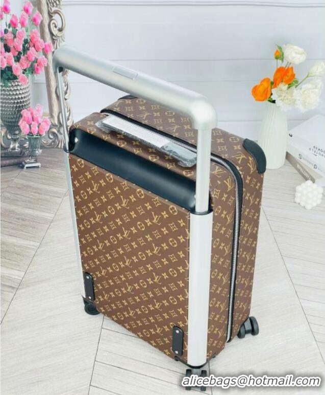 Famous Brand Louis Vuitton Horizon 55 Rolling Suitcase Luggage Travel Bag in Monogram Canvas with Vintage Hotel Labels V