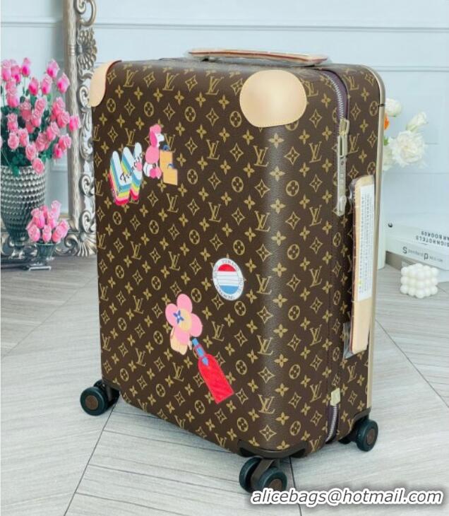 Reasonable Price Louis Vuitton Vivienne Horizon 55 Rolling Suitcase Luggage Travel Bag in Monogram Canvas V0926 2025