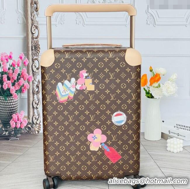 Reasonable Price Louis Vuitton Vivienne Horizon 55 Rolling Suitcase Luggage Travel Bag in Monogram Canvas V0926 2025