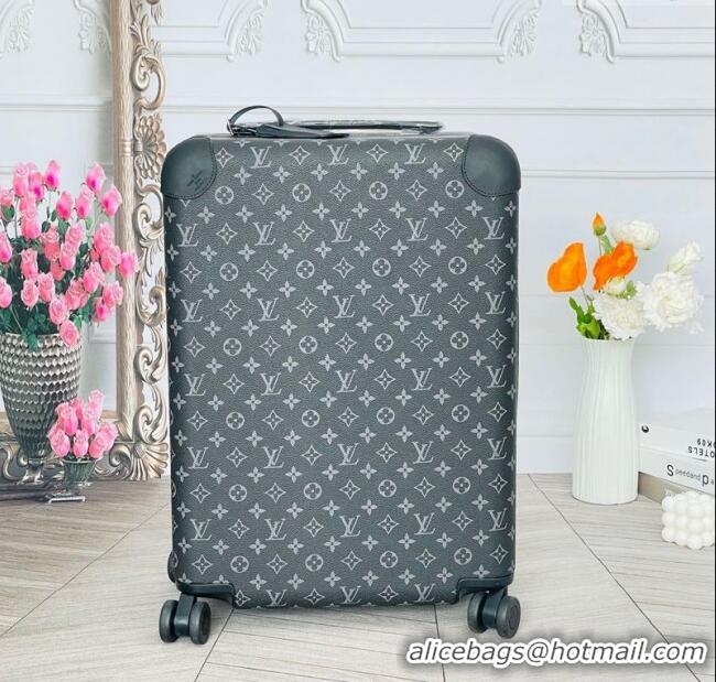 Best Grade Louis Vuitton Horizon 55 Rolling Suitcase Luggage Travel Bag in Classic Monogram Canvas 0926 Black 2025
