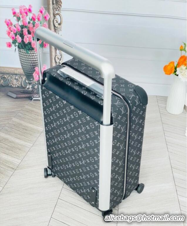 Best Grade Louis Vuitton Horizon 55 Rolling Suitcase Luggage Travel Bag in Classic Monogram Canvas 0926 Black 2025