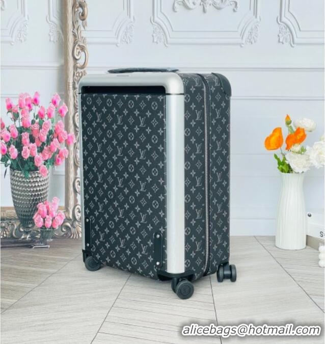 Best Grade Louis Vuitton Horizon 55 Rolling Suitcase Luggage Travel Bag in Classic Monogram Canvas 0926 Black 2025