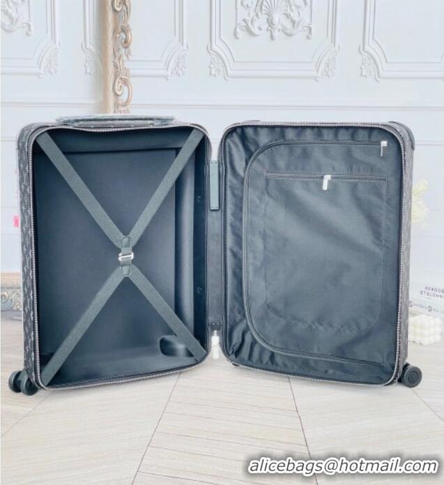 Best Grade Louis Vuitton Horizon 55 Rolling Suitcase Luggage Travel Bag in Classic Monogram Canvas 0926 Black 2025