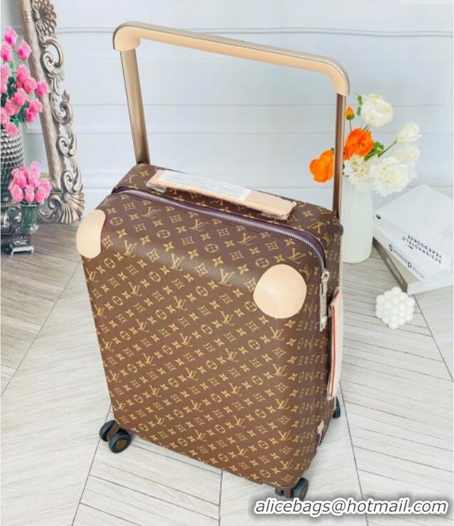 Modern Classic Louis Vuitton Horizon 55 Rolling Suitcase Luggage Travel Bag in Classic Monogram Canvas 0926 Brown 2025