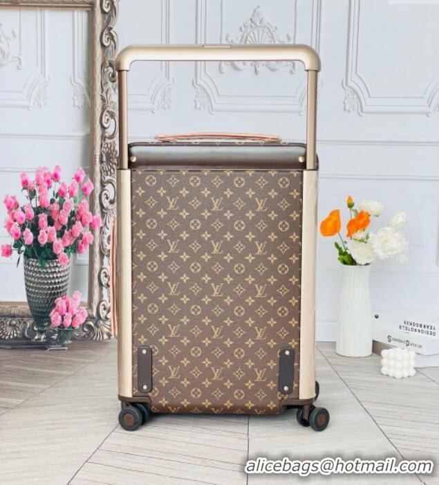 Modern Classic Louis Vuitton Horizon 55 Rolling Suitcase Luggage Travel Bag in Classic Monogram Canvas 0926 Brown 2025