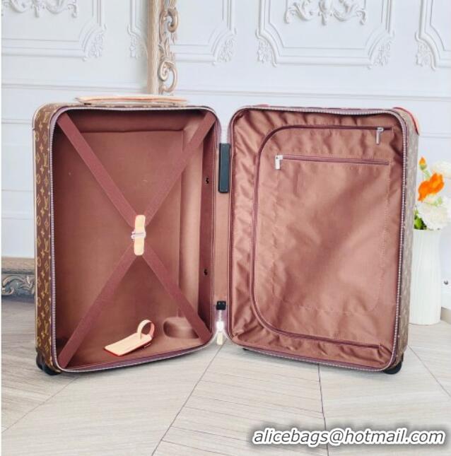 Modern Classic Louis Vuitton Horizon 55 Rolling Suitcase Luggage Travel Bag in Classic Monogram Canvas 0926 Brown 2025