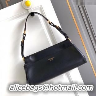 Traditional Specials Prada Enchaine medium leather bag 1BC262 Black 2025