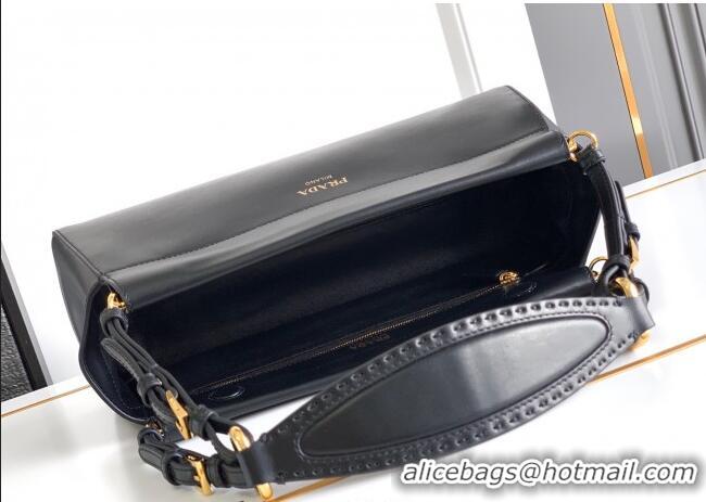 Traditional Specials Prada Enchaine medium leather bag 1BC262 Black 2025